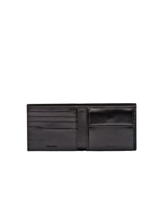 Church's Black St James Leather 4 Card & Coin Wallet for men
