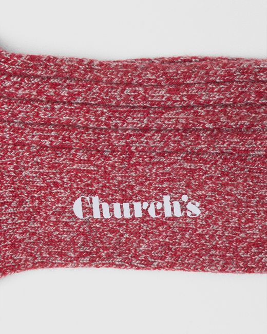 Church's Red Cashmere Socks