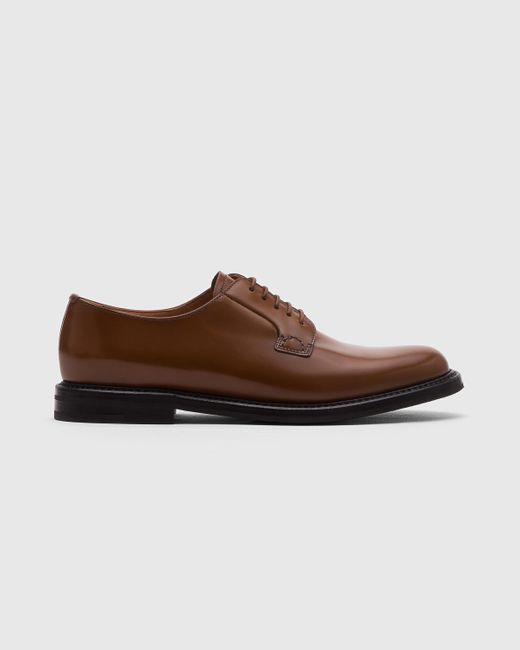 Church's Brown Brushed Calfskin Derby Lace-Ups