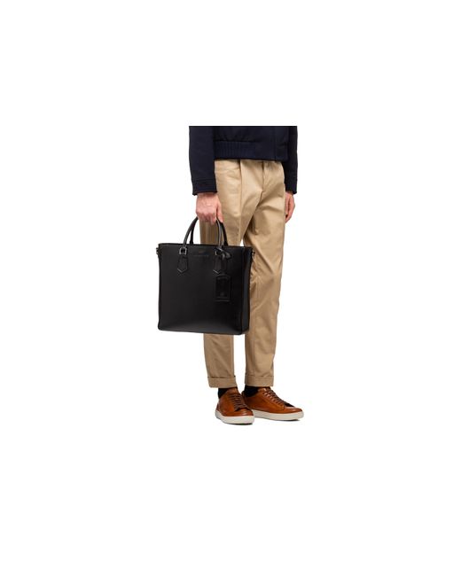 Church's Black St James Leather Tote Bag for men
