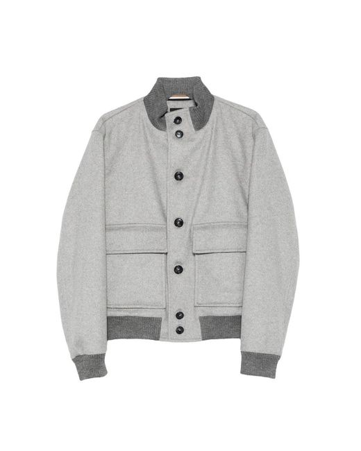 Boss Gray H Charlys Su 254 Coat for men