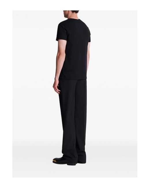 Balmain Black Slim Wings Print T Shirt for men