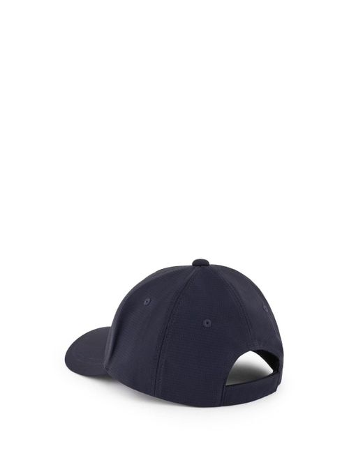 Emporio Armani Blue Patch Logo Cap for men