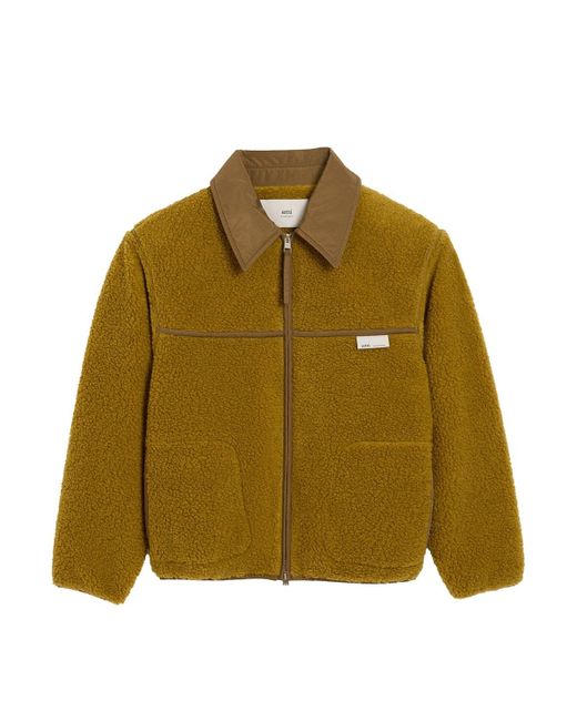 AMI Green Boxy Fleece Jacket for men