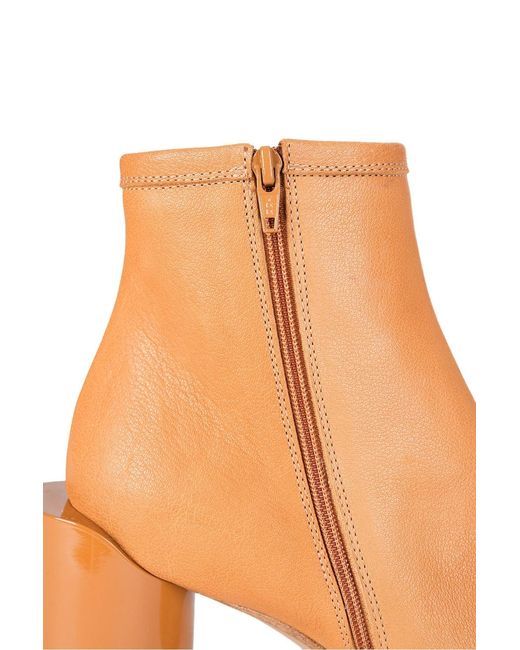 Maison Margiela Brown Off Set Heel