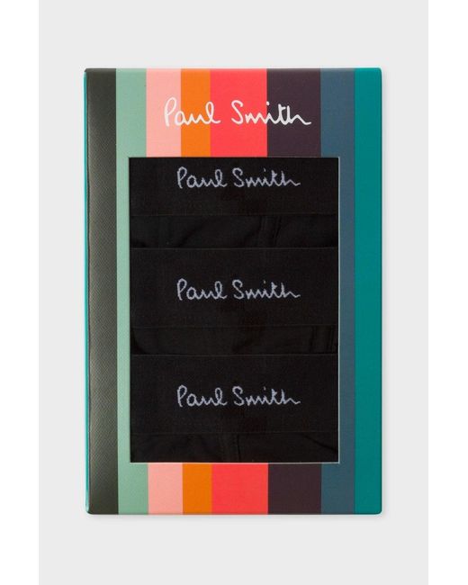 Paul Smith Black Cotton 3 Pack Boxers for men