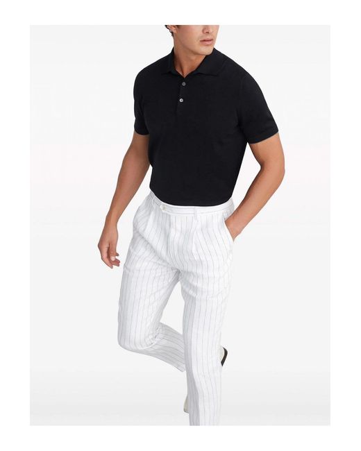 Brunello Cucinelli Black Knitted Polo for men