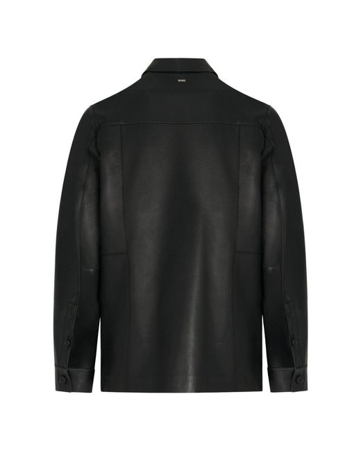 Boss Black C Malid Leather Jacket for men