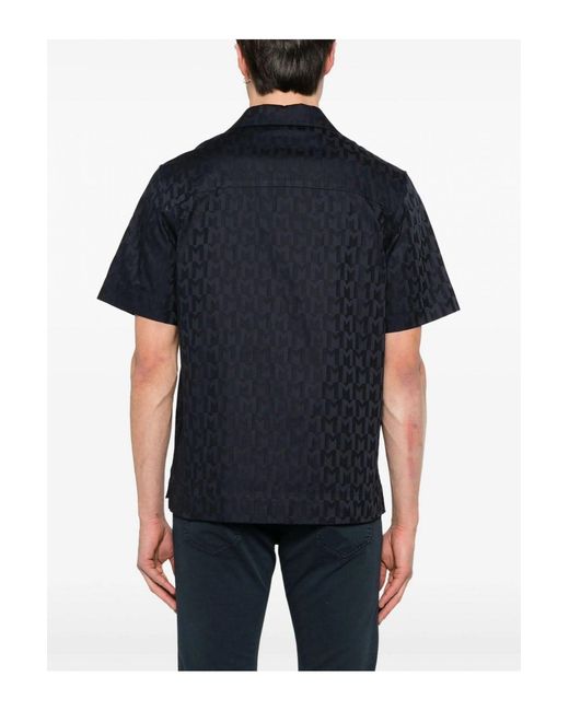 Moncler Blue Monogram Shirt for men