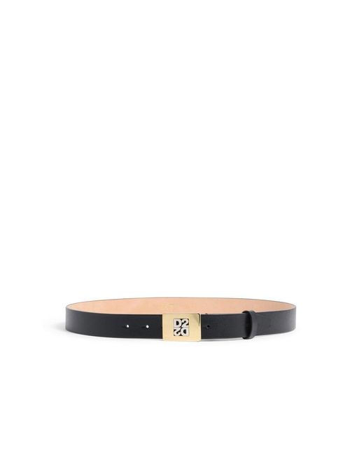 DSquared² White D2 Upside Down Plaque Belt for men