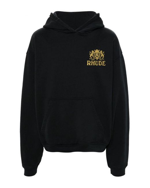 Rhude Black Cresta Hoodie for men