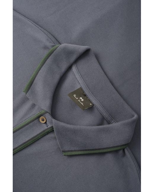 Paul Smith Blue Ps Button Thru Polo for men