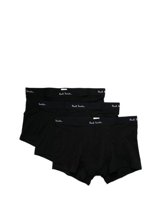 Paul Smith Black 6 Pack Signature Boxer Shorts for men