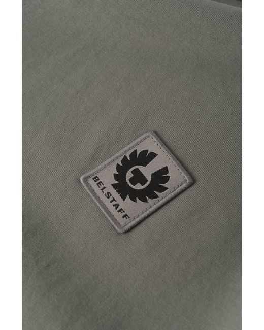Belstaff Gray Patch Logo T Shirt for men