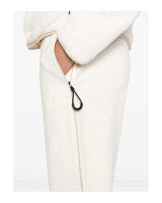 Moncler White Jersey Cuffed JOGGERS