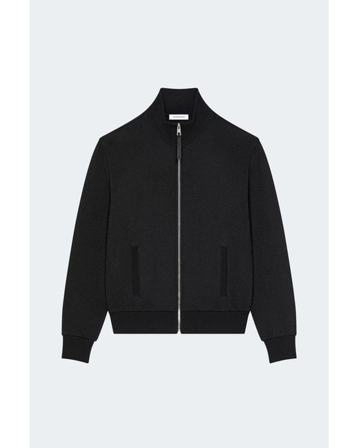 Givenchy Black Quilted Zipped Sweatshirt for men