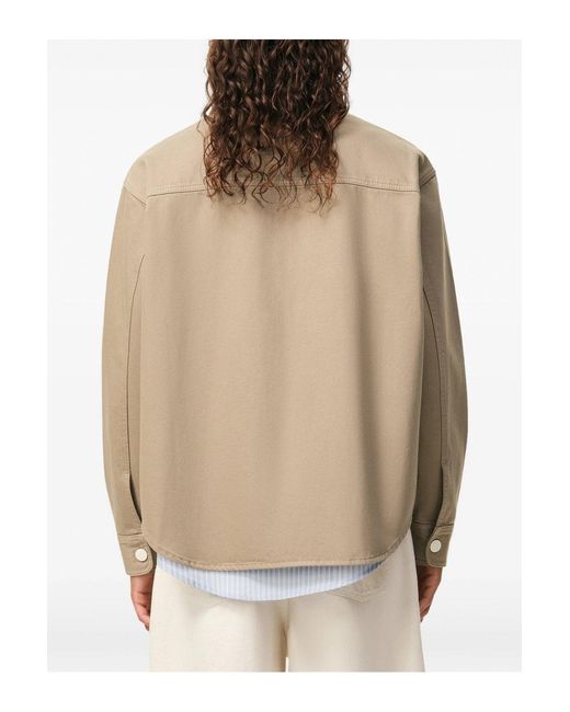 AMI Natural Knitted Adc Overshirt for men