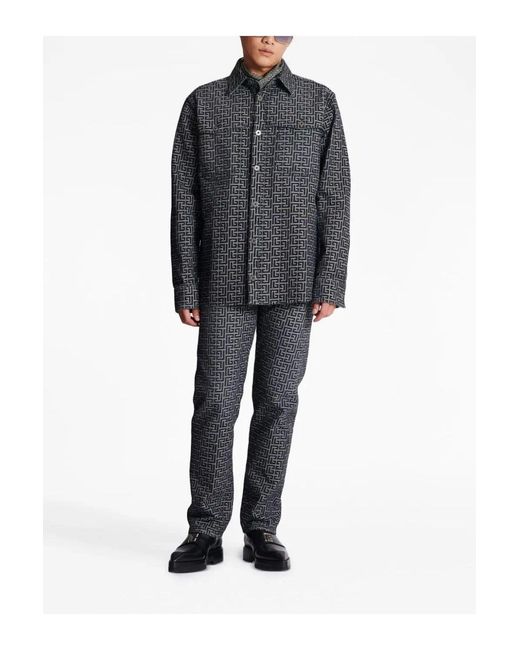 Balmain Gray Casual Shirts for men