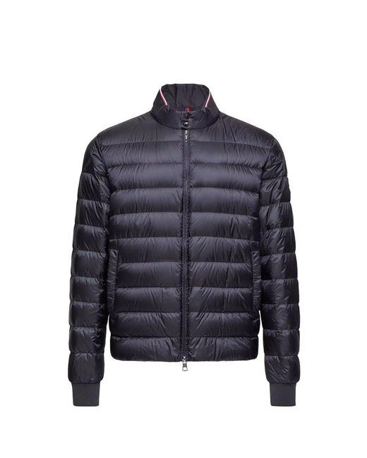 Moncler Blue Rigel Biker Jacket for men