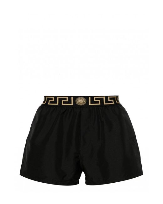Versace Black Greca Swimshorts for men