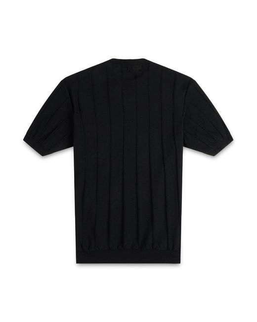 Paul & Shark Black Linen Fresco Cotton T Shirt for men