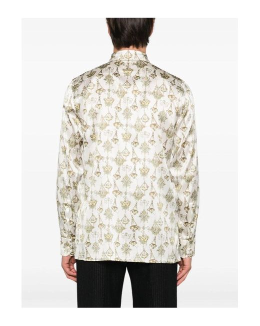 Givenchy Natural Printed Silk Shirt for men