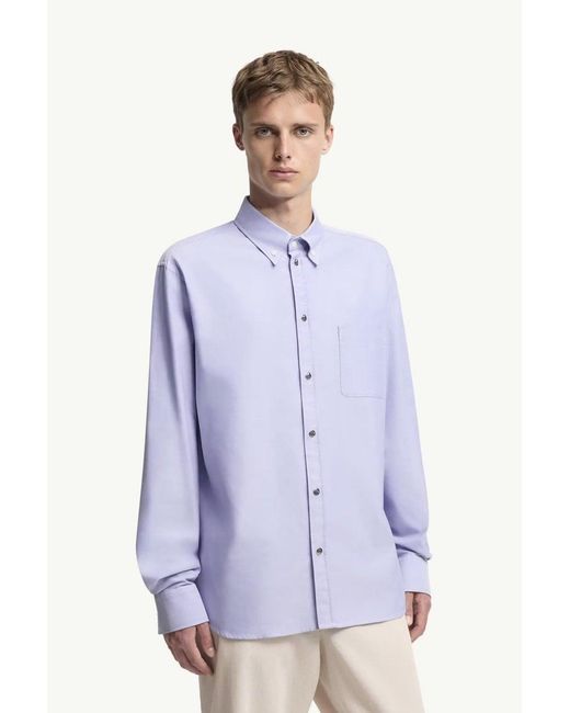 Moncler Purple Cotton Shirt for men