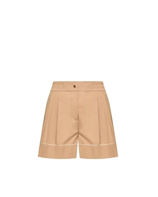 Moncler Natural Cotton Shorts