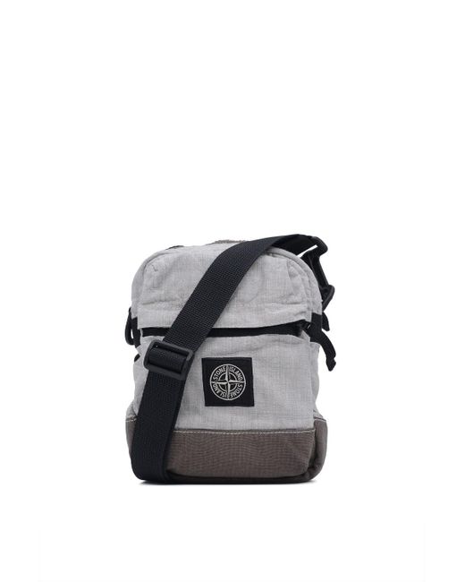 Stone Island Black Tracolla Bumbag for men