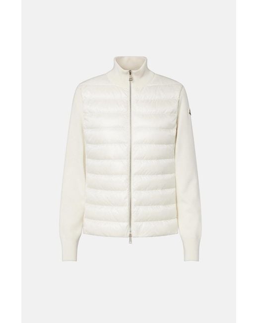 Moncler White Hybrid Cardigan