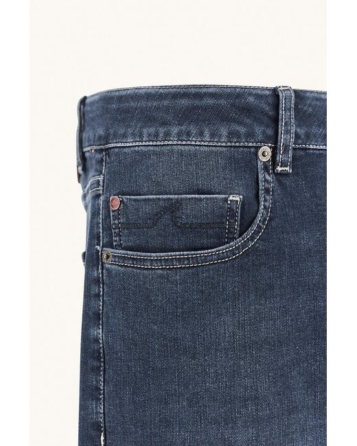 Paul & Shark Blue Red Rivet Giza Cotton Stretch Jeans for men
