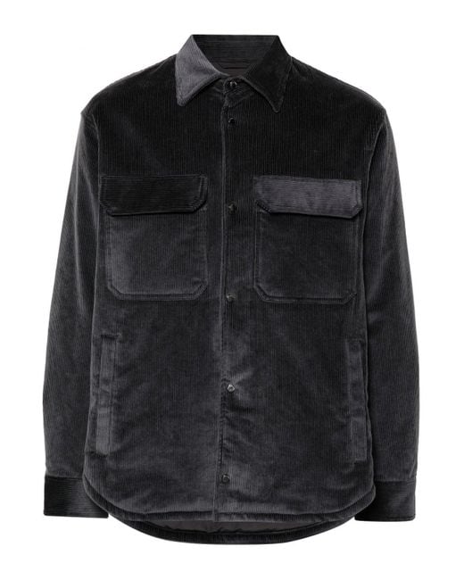 Emporio Armani Black Patch Pocket Overshirt for men