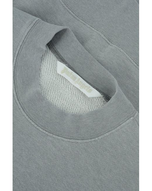 Palm Angels Gray Patched Stars Crew