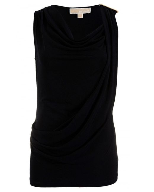 Michael Kors Black Mj Sl Pltd Shoulder Top for men