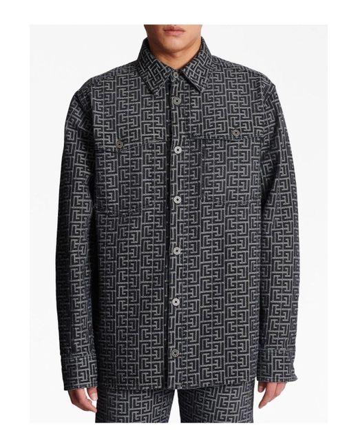 Balmain Gray Casual Shirts for men