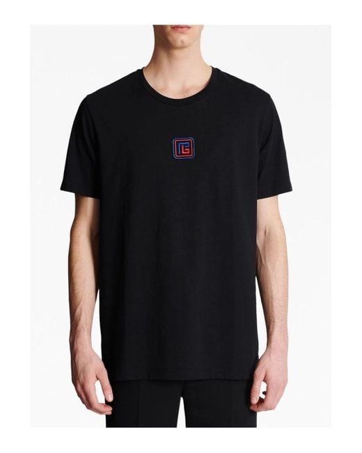 Balmain Black Bulky Fit Bp T Shirt for men