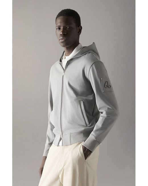 Moose Knuckles Gray Hartsfield Zip Hooded Top for men