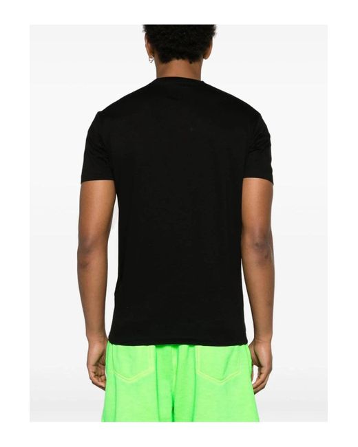DSquared² Black Cool Fit D2 Dog T Shirt for men