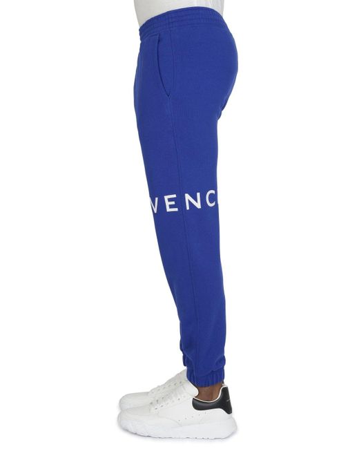 Givenchy Blue Branding Bonded Joggers for men