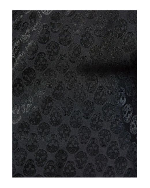 McQueen Blue Skull Jacquard Windbreaker for men