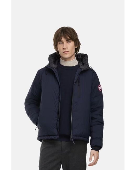 Canada Goose Blue Lodge Hooded Jacket for men