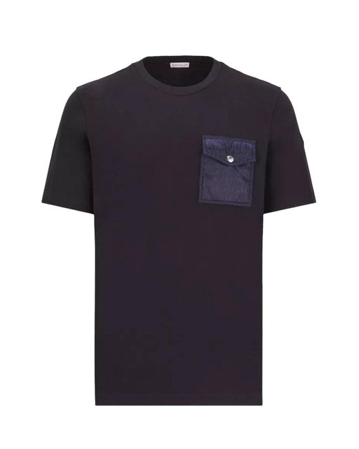 Moncler Black Monogram Pocket T Shirt for men