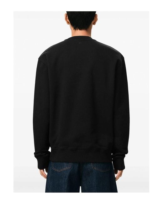 AMI Black Loopback Jersey Adc Sweatshirt for men