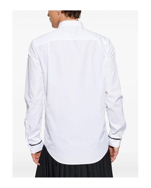 McQueen White Poplin Cotton Shirt for men