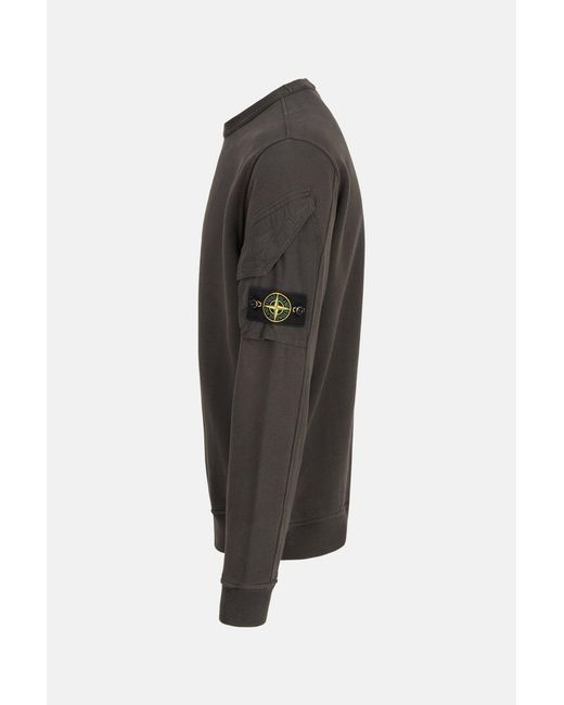 Stone Island Gray Compass 6100015 Sweatshirt for men