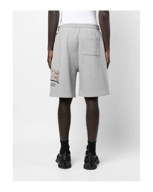 Moncler Gray Retro Branding Jersey Shorts for men