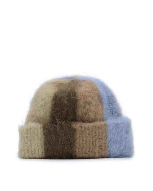 AMI Brown Striped Beanie