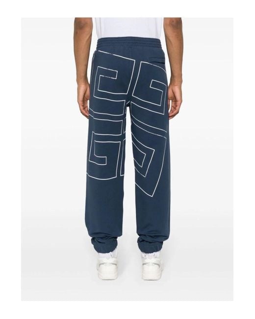 Givenchy Blue Over Size Logo Cuffed JOGGERS for men