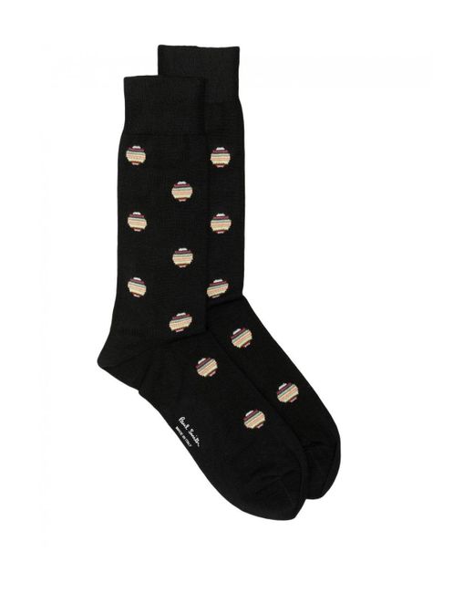 Paul Smith Black Signature Polka Dot Socks for men