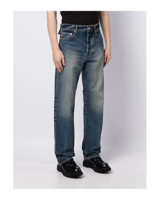KENZO Blue Asagao Denim Jeans for men